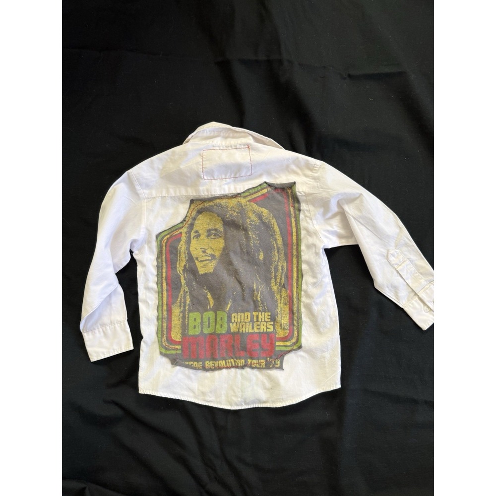 OOAK Bob Marleyโ Reggae Youth Button Down Dress Shirt Reggae Size 6
